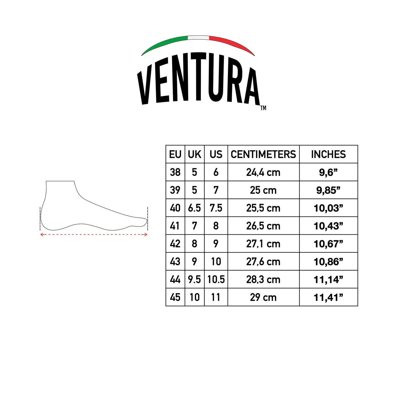 Chaussure de boxe Ventura Italie