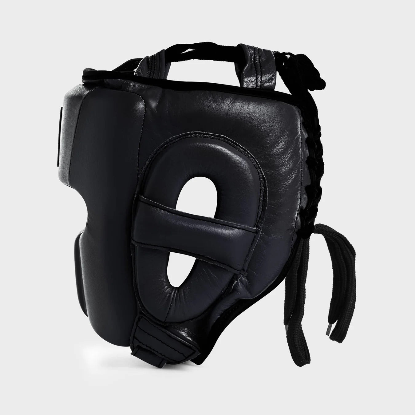 GANTS ET CASQUE DE BOXE EN CUIR VÉRITABLE AVEC PROTÈGE-TIBIAS noir