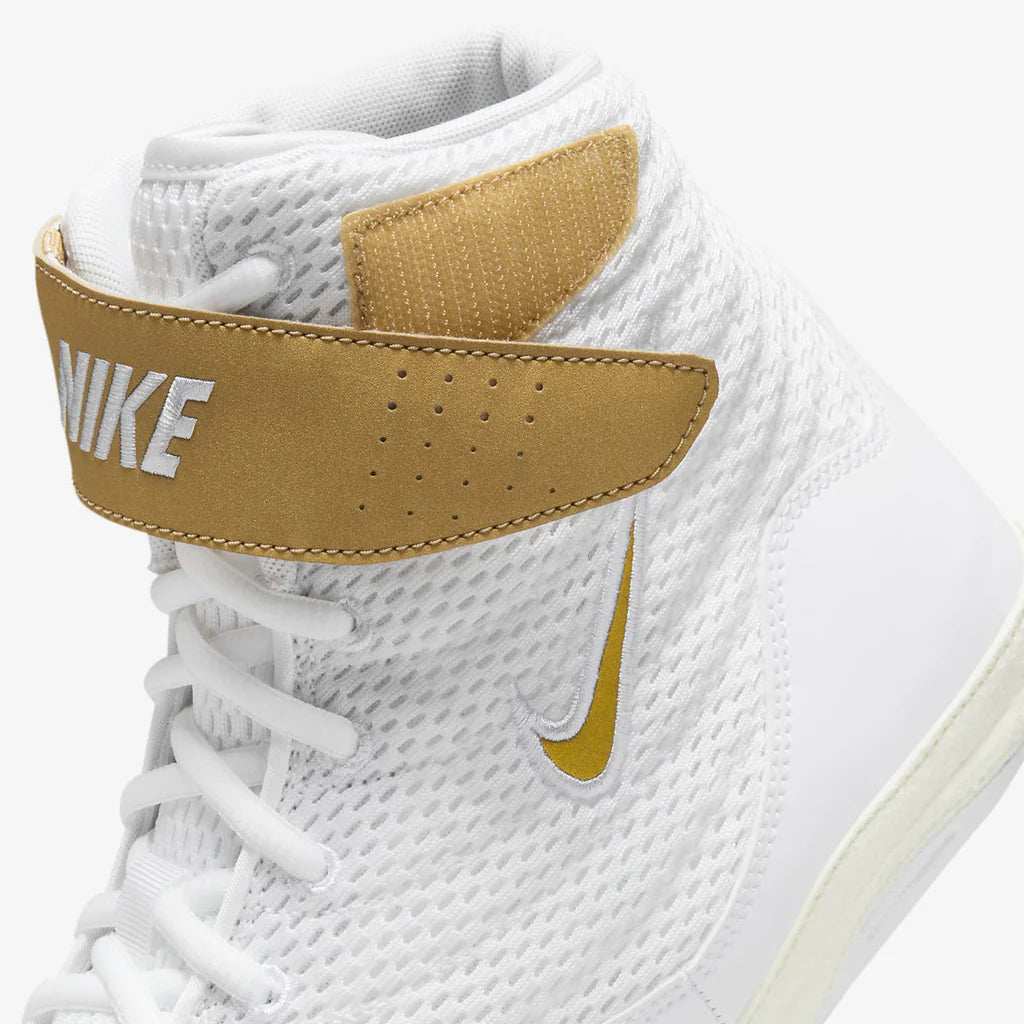 Chaussures de lutte-Lutte Nike Inflict 3 Blanc-Or