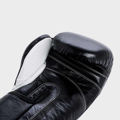 GANTS ET CASQUE DE BOXE EN CUIR VÉRITABLE AVEC PROTÈGE-TIBIAS noir