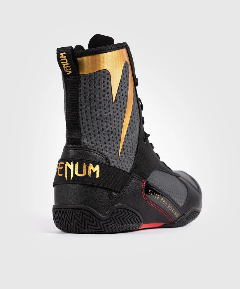 Chaussures de boxe Venum Elite - Gris Orage/Or