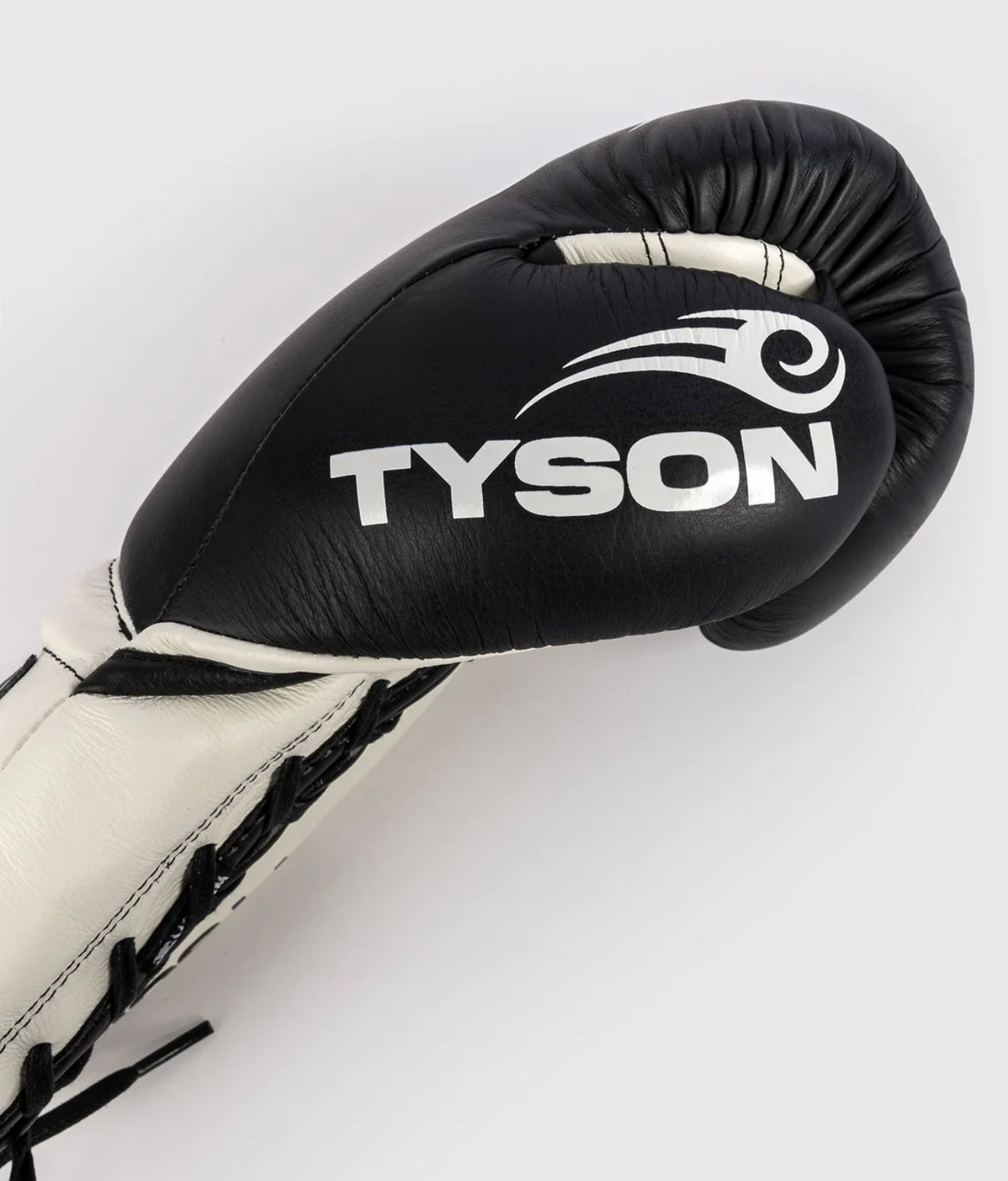 Gants de Boxe Pro Venum Giant 2.0 Mike Tyson avec Lacets - Noir Profond/Blanc Optique