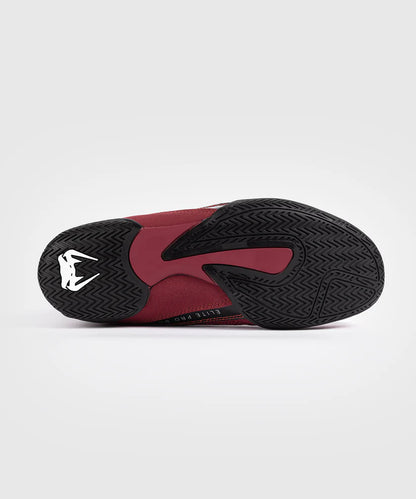 Chaussures de boxe Venum Elite - Bordeaux/Argent