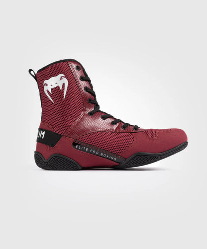 Chaussures de boxe Venum Elite - Bordeaux/Argent